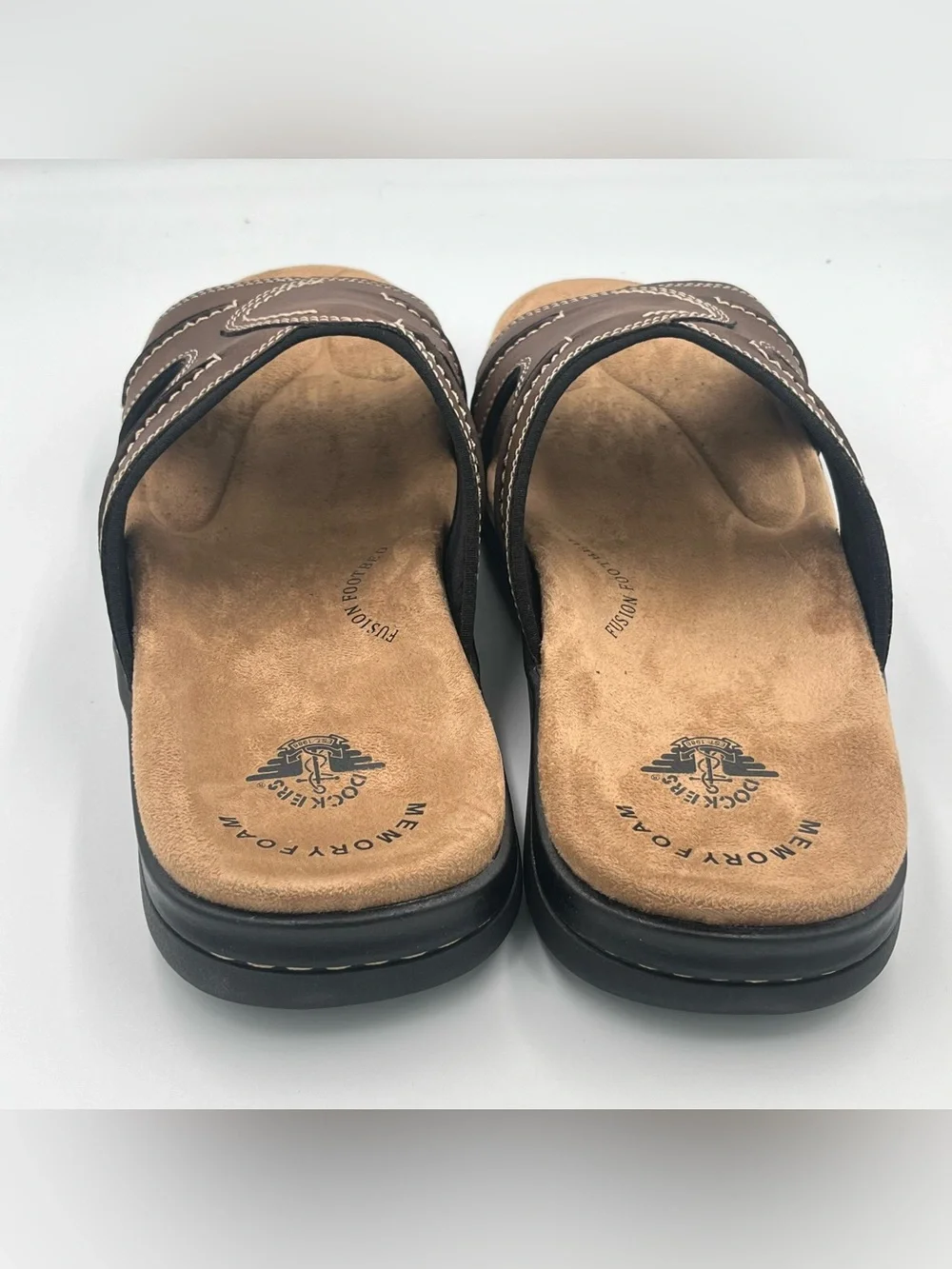 Dockers Sunland Slide Sandals Size Men’s 12W Rust (Dark Brown)